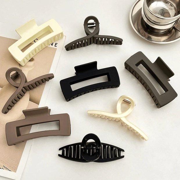 

Элегантная большая акриловая квадратная заколка для волос для женщин