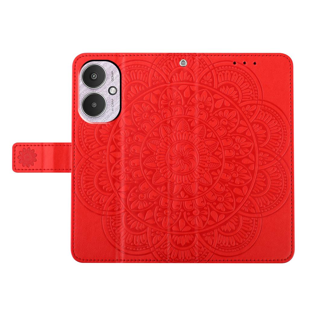 For Xiaomi Redmi 13C 4G/5G/13R 5G/Poco M6 5G/Poco C65 4G Case PU Leather Mandala Imprinted Phone Cover