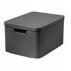 Storage Box with Lid, Gray, 44.5 Cm