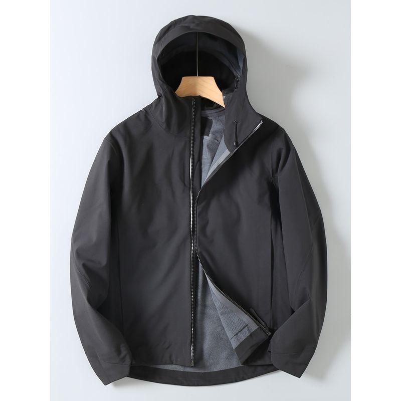 Outdoor Full Adhesive Press Soft Shell Series Technology Composite Velvet Autumn Fleece-lined Hood Waterproof Jacket Men's Jacket