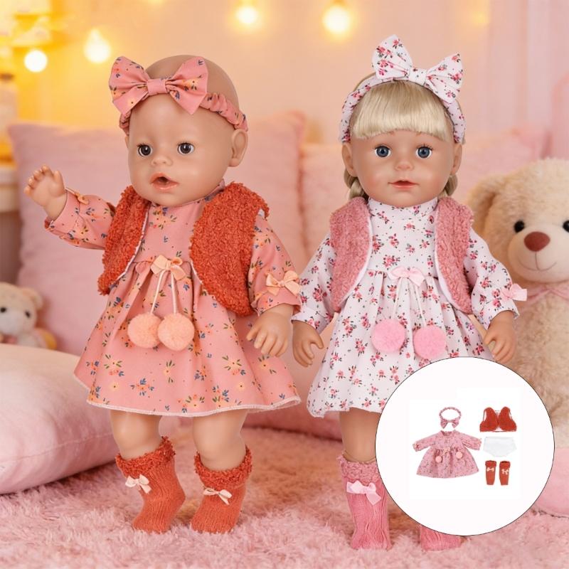 18Inch Girl Doll Outfit Set Polyester Fabric Doll Clothes With Trendy Designs And Easy Care Doll Suit for Child Roleplay