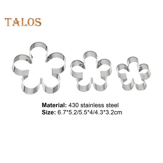 3 bucăți/set forme de prăjituri fără gust, din oțel inoxidabil 430, din oțel inoxidabil, durabile, pentru patiserie, pentru coacere