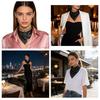 Sparkle Metallic Triangle Scarf, Adjustable Sequin Neck Bandana for Party