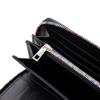 [Revetta] Stingray Leather Long Wallet, Black, Round Zipper, Genuine Leather, 21 Card Slots, Large Capacity, Caviar Finish [225stw]