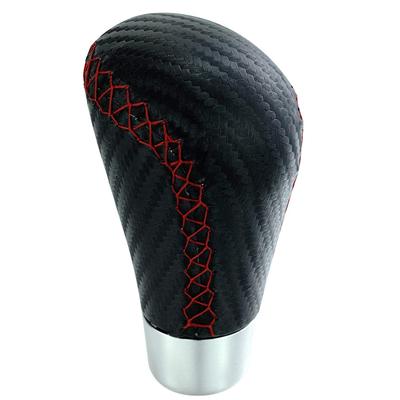 Bashineng Leather Car Auto Gear Shifter Knob Stick Shift Knob Head Manual Truck Car Supplies Universal (Red Knitting)