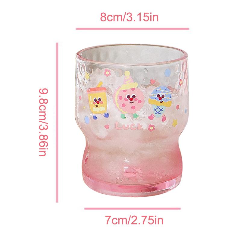 Cartoon Glass Angel Cute Home Cartoon Surrounding Juice Cup Drinking Water Couple Glass Gift
