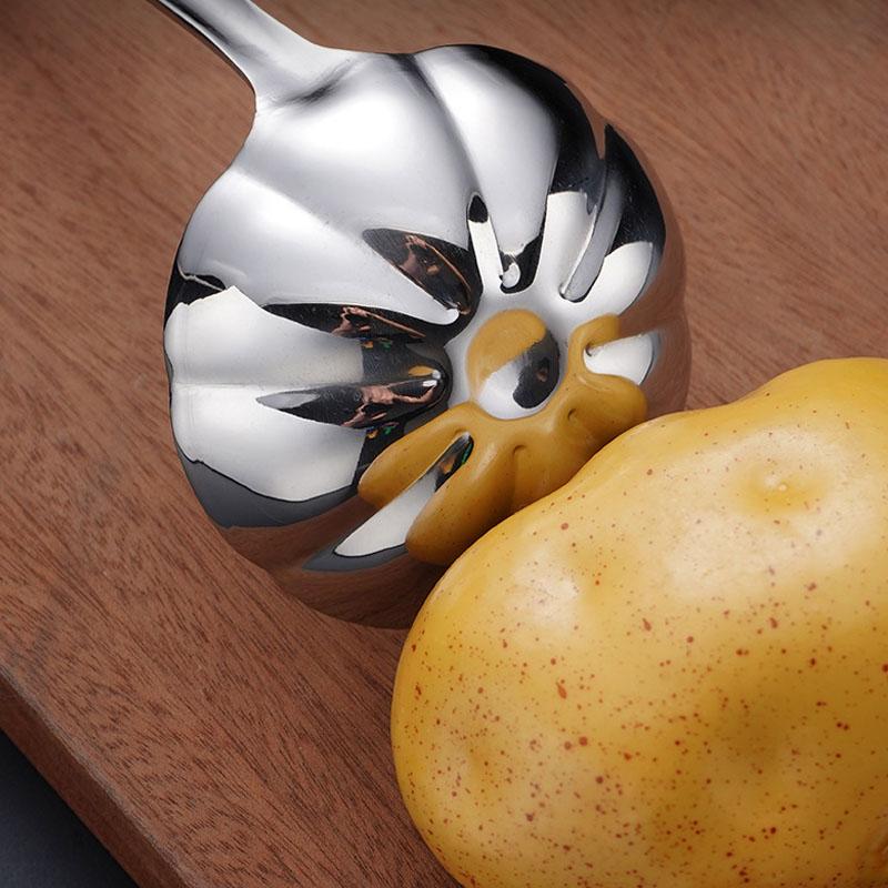 Nerezová naběračka na horký hrnec cedník naběračky Hotpot polévková naběračka lžíce list lotosu tvarovaná dlouhá rukojeť cedník kuchyňská pomůcka na vaření