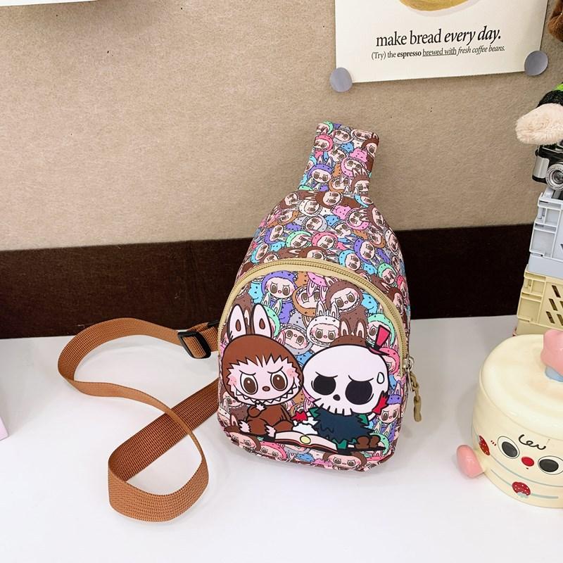 Single Shoulder Print Crossbody Chest Bag For Kids Nylon Durable Gift
