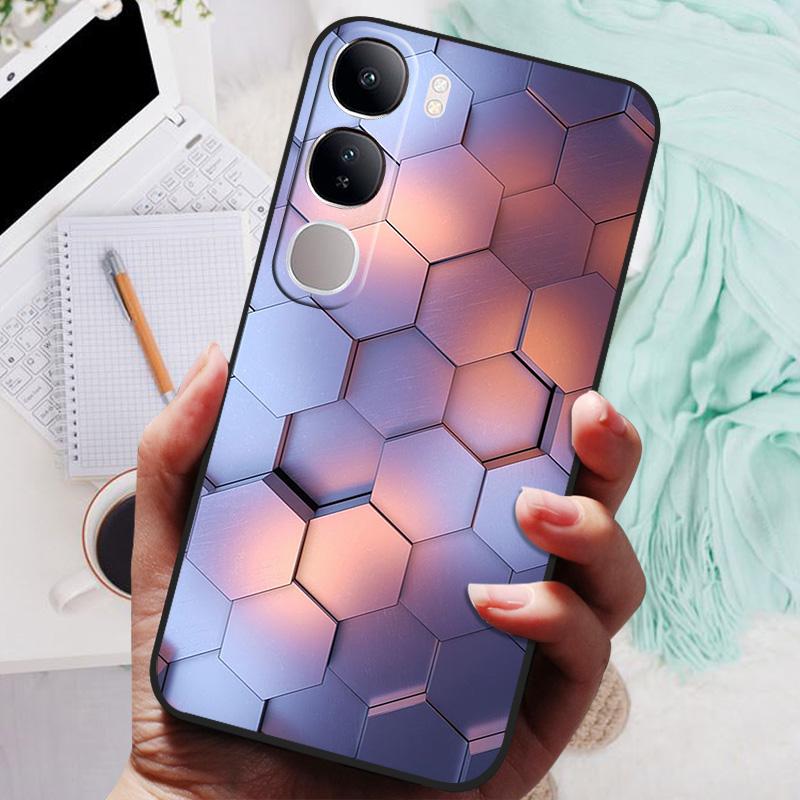 Vivo V40 Lite IDN V40SE Y200 Y300 Telefon Kılıfı Arka Kapak Moda Çiçek Kelebek Yumuşak TPU Kılıflar Vivo V 40 Lite V40 SE İçin