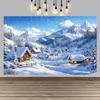 Winter Wonderland Winter Snow Village Backdrop Christmas And Snow Forest Scene Party Decor Banner Winter New Year Decor Backdrop1994