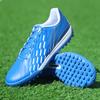 New LiNing Jin TF Rubber Broken Studs Artificial Ground Cushioning Wear Resistant Soccer Shoes Men's Blue YSTU005-2