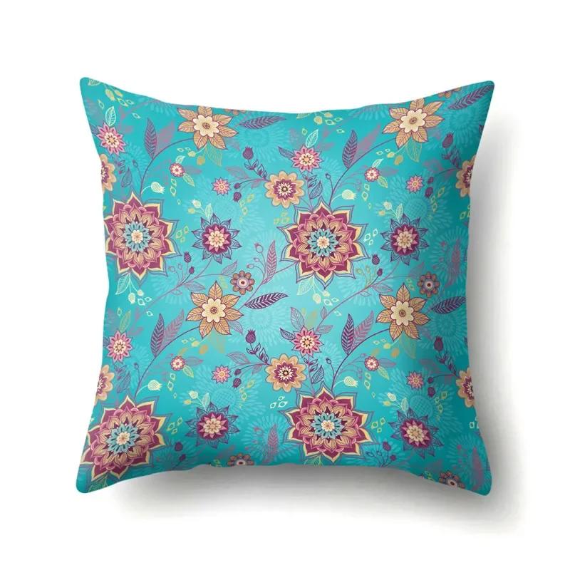 Colorful Exotic Style Abstract Geometric Bohemian Decorative Cushion Cover Square Geometry Pillowcase Home Decor Pillows Cover