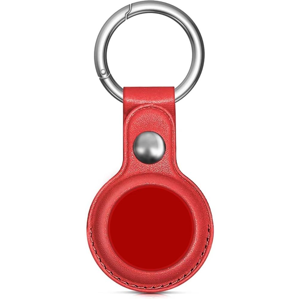 Für Apple Airtags Schlüsselanhänger Hülle Abdeckung Wasserdichter Schlüsselanhänger Ring PU Anti-Lost Gepäckanhänger Zubehör Schlüssel für Airtag Stoßstange Schale