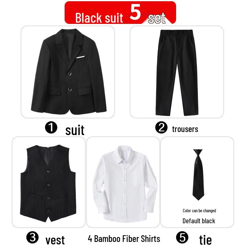 Boys' Formal British-Style Suit for Ages 4-12 - Ideal for Flower Boy and Piano Performances