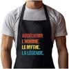 Kitchen Apron - Abdelkrim Myth Legend Vintage - Black - Durable Cotton - Breton Print