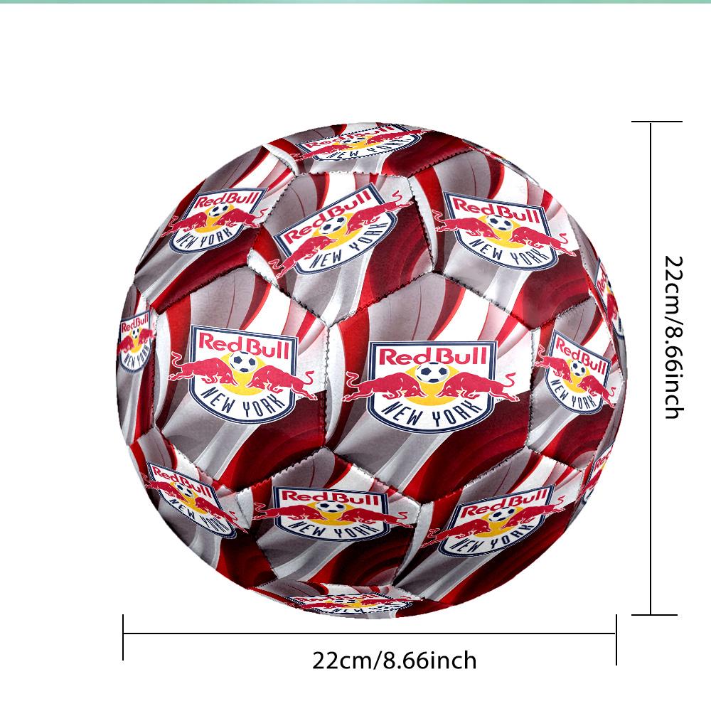 New York Red Bulls Crest Soccer Ball Size 5 Soccer Ball, Machine-stitched, Soft and Comfortable, Suitable for Training and Matches Fan Gift