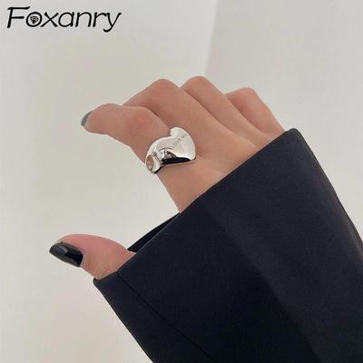Ringe für Damen, Accessoires, neu, trendig, elegant, einfach, glatt, LIEBE, Herz, Party-Schmuck, Geburtstagsgeschenke