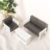 Simulation Chair Dollhouse Leather Sofa 1/12 Dollhouse Miniature Single/Double Chair  Photo Props
