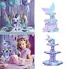 Convenient 3Tier Cupcake Stand Portable Cake Stand Convenient Cardboard Cupcake Tiers Stands for Different Gatherings