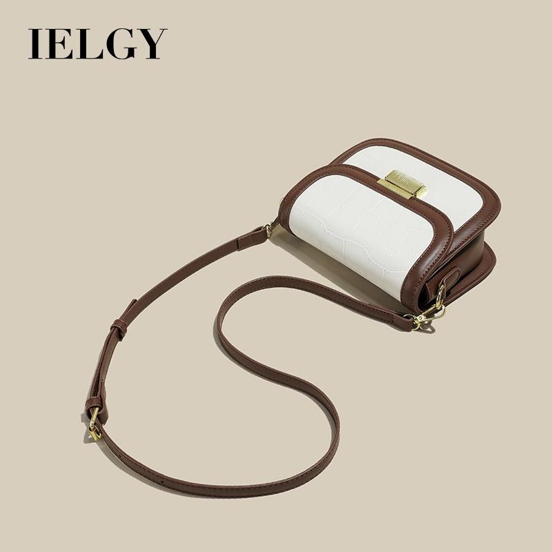 IELGY Fashionable Stone Pattern Saddle Lock Shoulder Bag For Women - New For