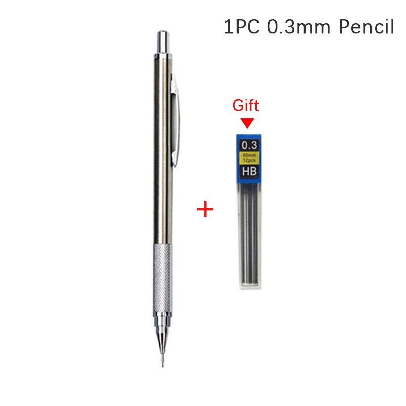 03 05 07 09 13 20 30mm Mechanical Pencil Full Metal Art Drawing Painting Automatic Pencil with Leads Office School Supply
