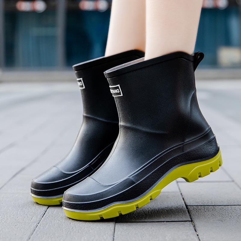 Japanese Style Women s Lightweight Waterproof Galoshes - Non-Slip Short Ankle Rain Boots 38