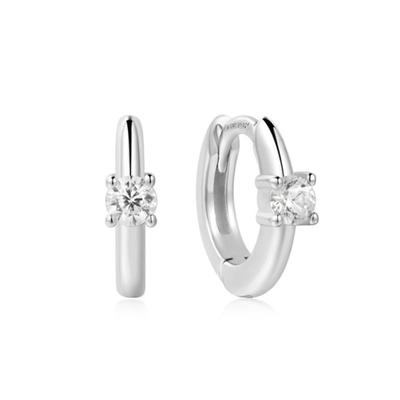 ANIA HAIE Silver Solitaire Cubic Zirconia Mini 925 Silver Ring Earrings E061-03H
