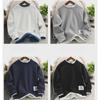 Jungen Sweatshirt mit kurzen Ärmeln im koreanischen Stil - Mode, Zwei-in-Eins-Design