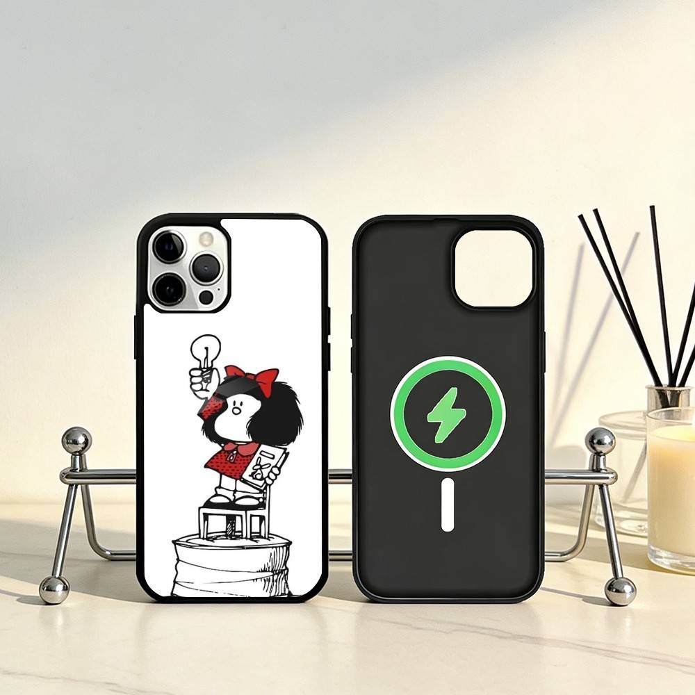 M-Mafalda World Phone Case For iPhone17,16,15,14,13,12,11 Plus,Pro Max Magnetic For Magsafe Wireless Charging