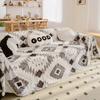 Cold-weather Off-white Aesthetic Plush Loveseat Mat Throw Total Coverage Pet-proof Mark Claw-resistant Slip-resistant Fluffy Settee Throw Family