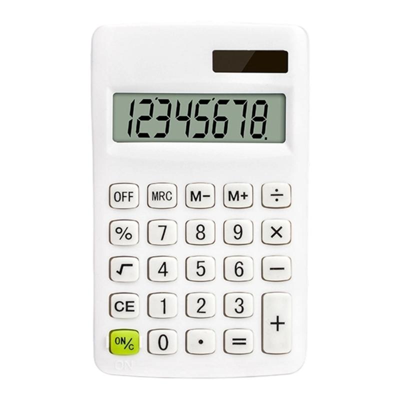 8 Digit Desktop Calculator Large LCD Display Solar/Battery Double Power Office Calculator for Home School Computing Use