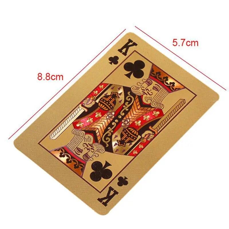 Black Gold Playing Card Poker Game Deck Blue Red Poker Suit Plastic Magic Waterproof Deck Of Card Gift Collection