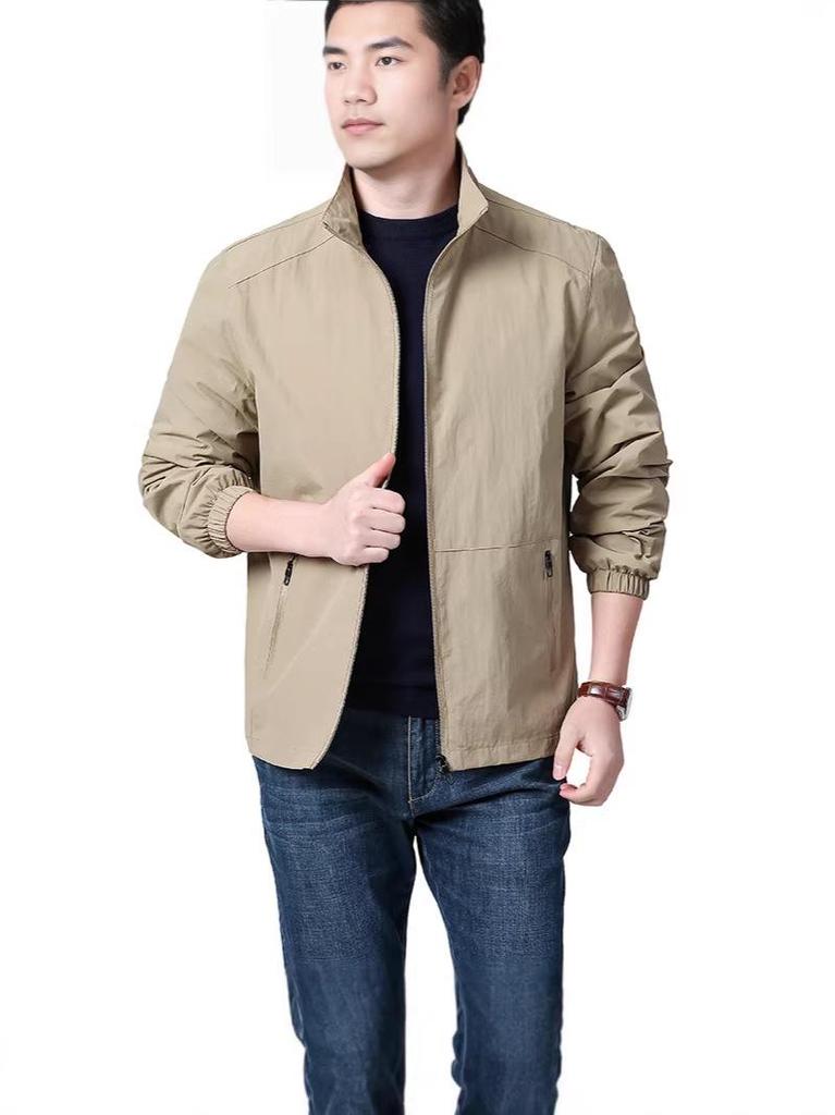 2026 Spring/Autumn Men's Loose Korean Style Casual Outdoor Jacket for Middle-aged and Elderly