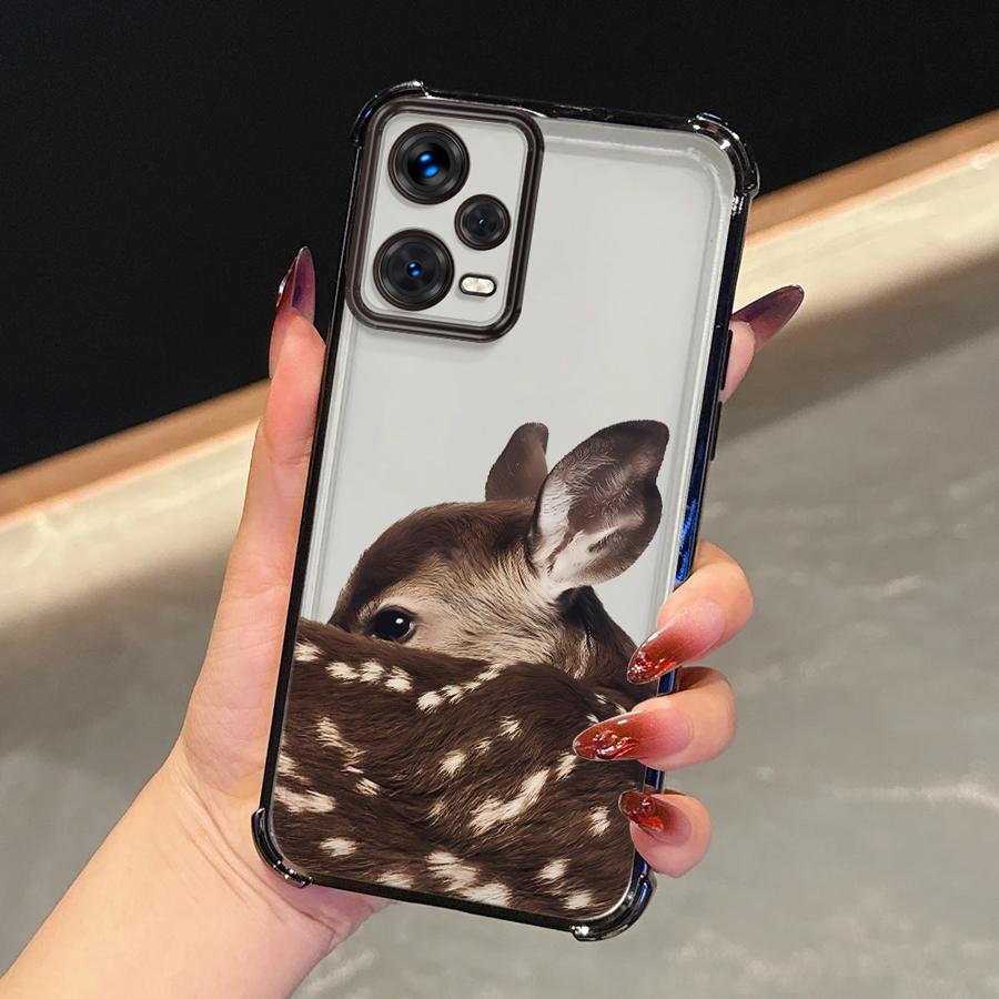 Case for Redmi Note 14 Pro Plus 11s 13C 11 9 Pro Note 13 10 Lite 12 K80 A3 A5 Phone Cover Vintage Brown Deer Design