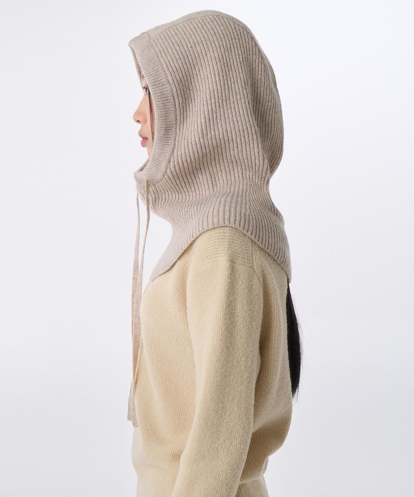 MUSINSA STANDARD WOMAN Women'S Oversized String Knit Balaclava [Oatmeal]