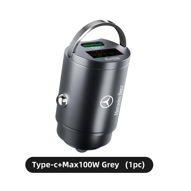 Mini 100W Car Charger Ports Pull Ring Fast Charge Type C PD For Mercedes Benz CLK GLC W212 C200 C300 W203 W204 W205 W169 W176 BF1