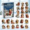 Dog Theme Christmas Decor 24 Days Dachshund Advent Calendar with Acrylic Pendants, Countdown for Tree Decorations Holiday Decorations, Cute