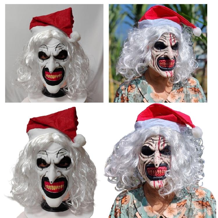 Strašidelná klaunská maska pro dospělé Hororoví zabijáci Klaunská maska Krvavý šašek Celohlavová latexová maska Halloweenský cosplay kostým
