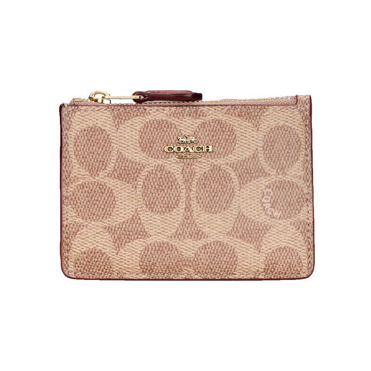 

Coach Mini Id Skinny Color Block Classic Logo Canvas Wallet Women wallet Ebony 67162-B4NQ4 Basic Set (Bag+Dust Bag)