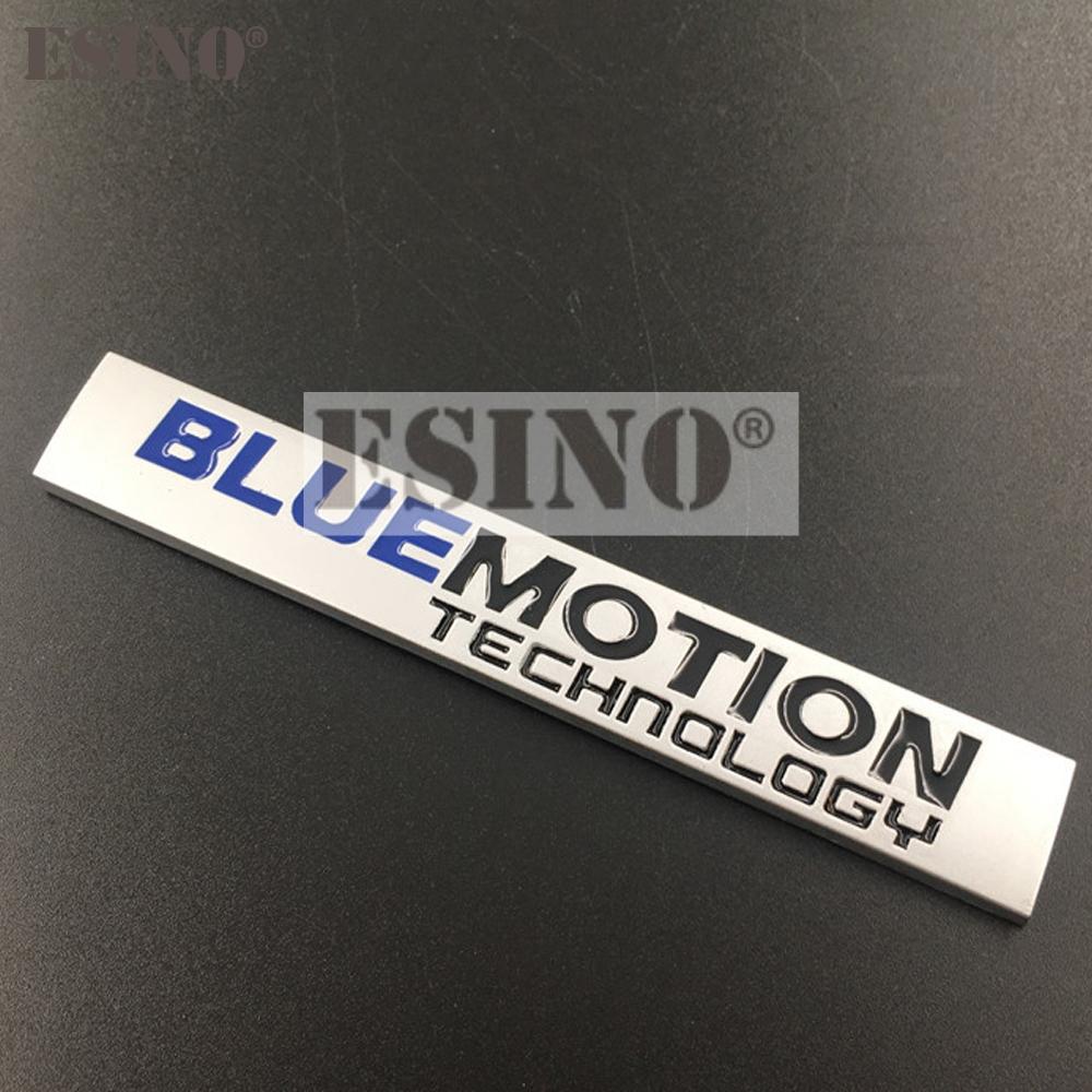 AABIN1 Car Styling 3D Metal Chrome Zinc Alloy Emblem Blue Motion Technology Car Body Badge Emblem For Volkswagen Golf Passat Tiguan