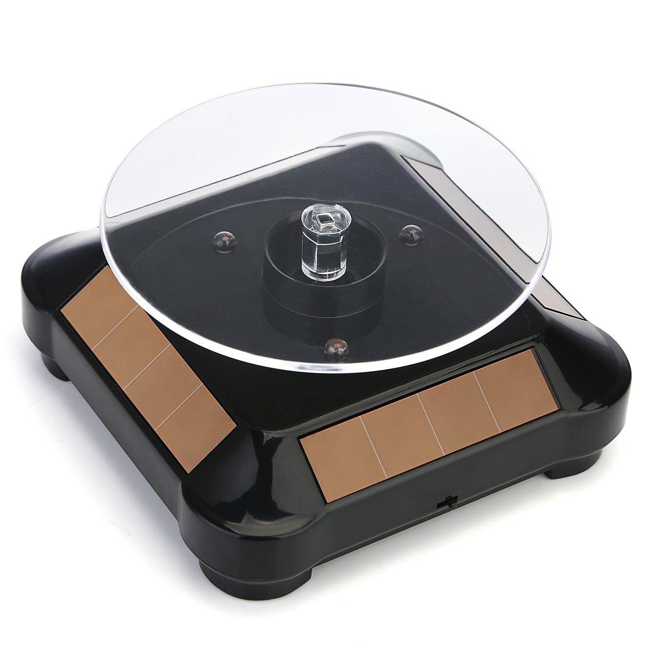 

Solar Rotating Display Stand with Colorful LED, Jewelry Turntable Display Rack