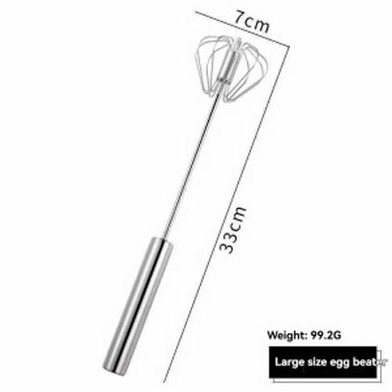 Stainless Steel Manual Egg Beater Whip Mixer for Baking