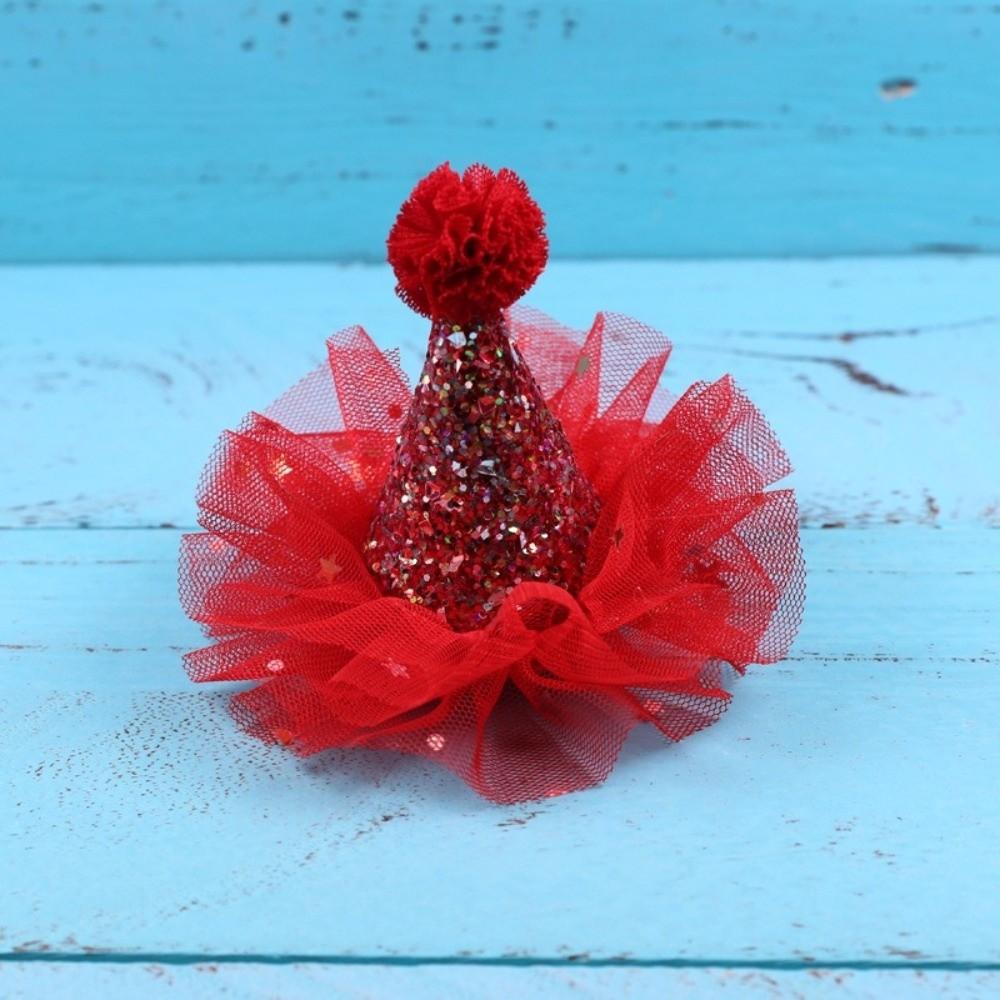

Glitter Birthday Hat Colorful Hair Accessories Shining Star Headwear Sparkling Sequin Hairclip Party Hat Adult Girls