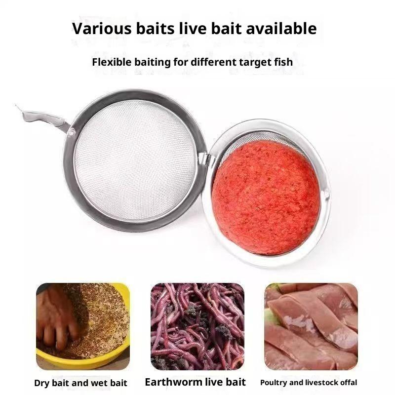 Fishing Bait Cage Multi Size Option Stainless Steel Fine Mesh Portable Lure Holder for Various Bait Types Fishing Needs
