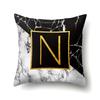 Marble Polyester Pillowcase Home Decoration Printing Pillowcase 26 English Letter Cushion Cover