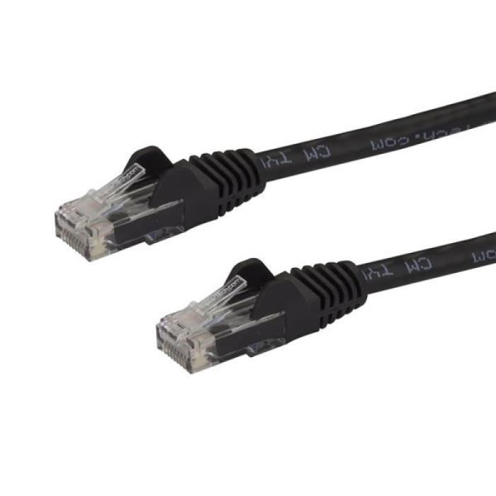 

Ethernet-кабель Cat 6 - STARTECH - 1,5 м - 100% Мідь - Чорний - Gigabit