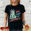 Feminista Nova York Estátua da Liberdade Menina Segura Meus Brincos Anti Trump Camiseta Unissex