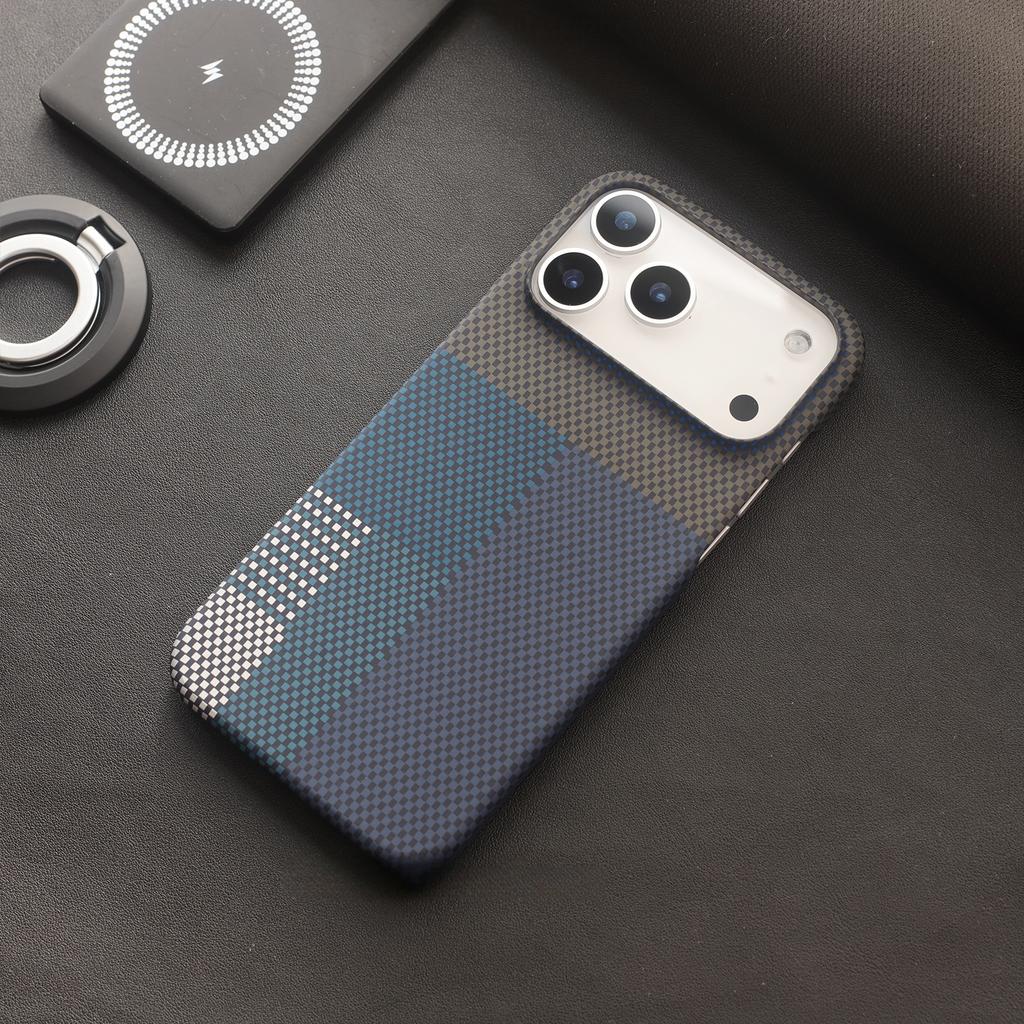 Ultra Thin Carbon Fiber Texture PC Case for For Iphone 17 Air 16 Plus 1 14 13 12 Pro Max Magnetic Borderless Cooling Cover