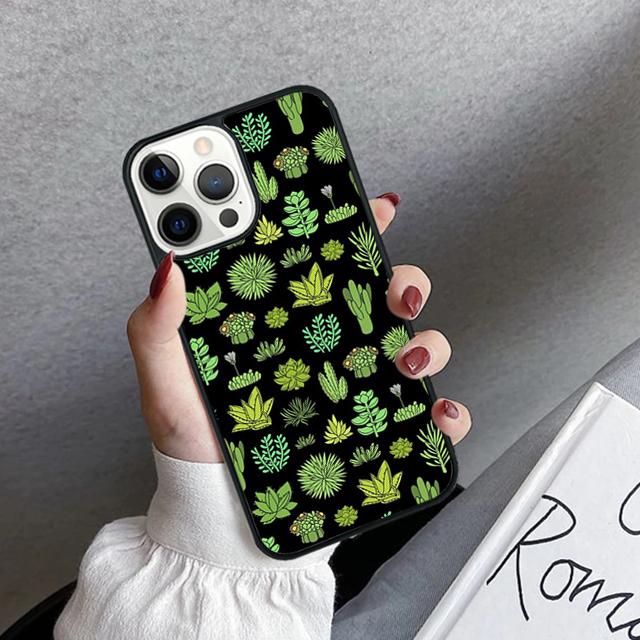 Succulents and Cactus Phone Case Cover For iPhone 17 Air 16 15 14 Plus 12 13 Pro Max Coque Shell Fundas