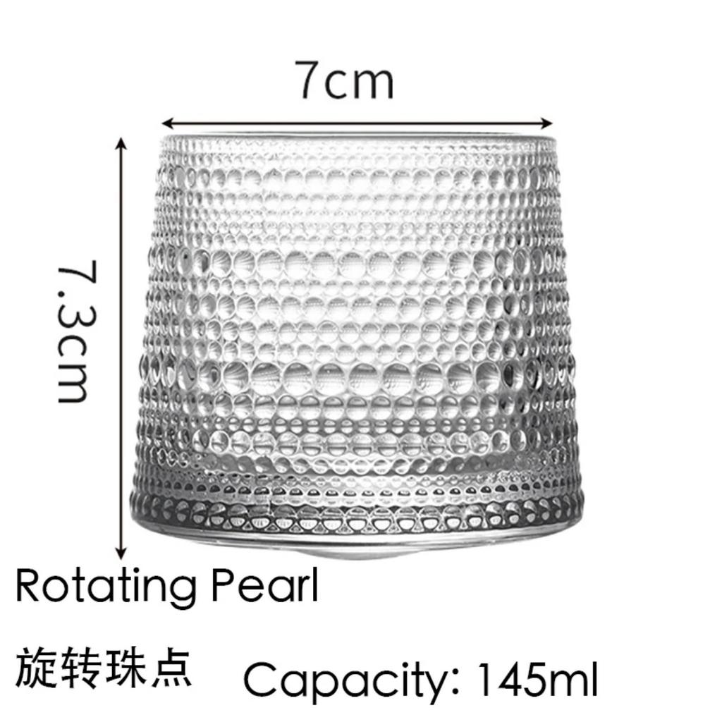 Spinning Whisky Glass Whiskey Tumblers, Old Fashioned Scotch & Bourbon Glasses
